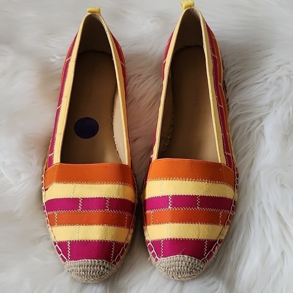 Adrienne Vittadini multicolored striped espadrilles NWOT - Picture 2 of 13